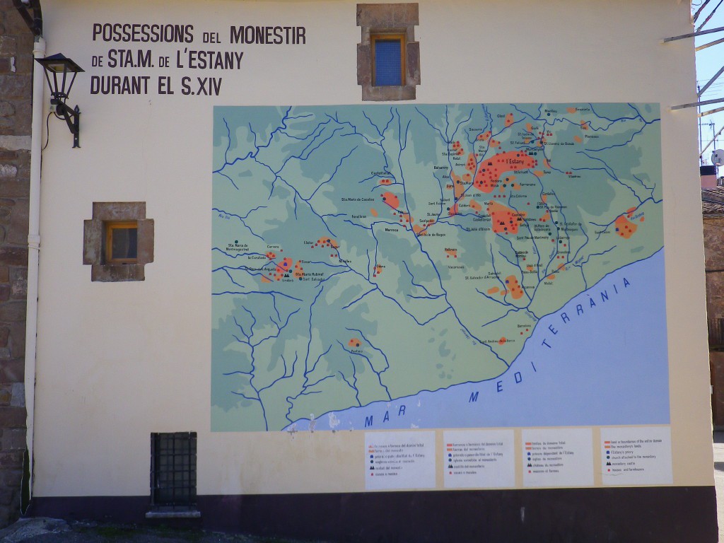 Mapa que impressiona en demostrar el poder i influència d'aquest monestir.