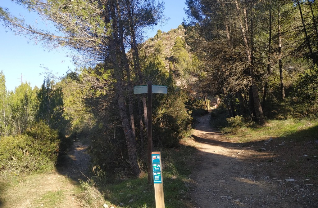 Cal agafar el camí de la dreta, cap a Sant Pere de Vallhonesta.